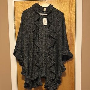 Cato Black Ruffled Top